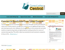 Tablet Screenshot of coverlettercentral.com